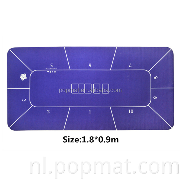 Groot formaat poker goktafel mat anti Silp Full Color Printing Rubber Game Mat